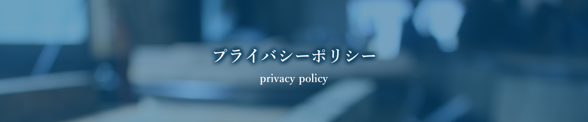 プライバシーポリシー plibacy policy